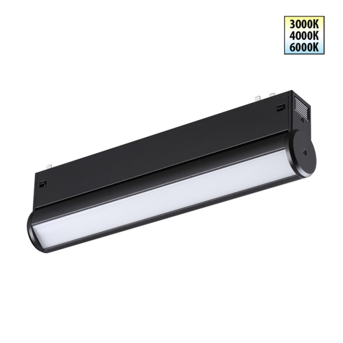 359950 PORT NT25 214 черный Трековый светильник с переключ. цв. темпер. IP20 LED 3000К\4000К\6000К 10W 90-240V VECTOR