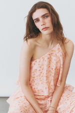 Платье на одно плечо из смеси льна - H&M