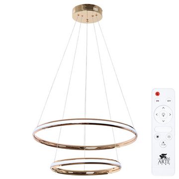 Подвесной светодиодный светильник 70W 3000K/4000К/6000К A2198SP-2GO золото Meridiana Arte Lamp
