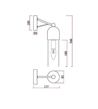 Бра 1*E14 2739-1W золото Zaria Favourite