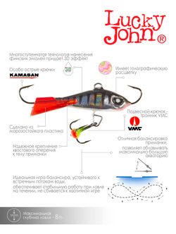 Балансир Lucky John BALTIC 4 с тр. 40мм/12HRT блистер
