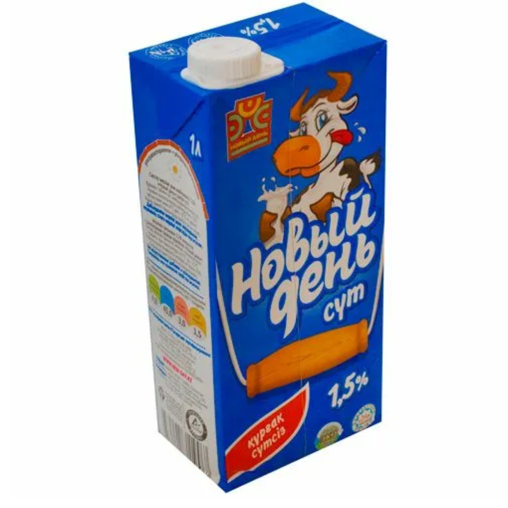 Молоко Новый день 1,5 % 1 л тва