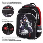 Ранец BRAUBERG QUADRO, 3 отделения, с брелком, "Ninja", 37х28х18 см, 229954