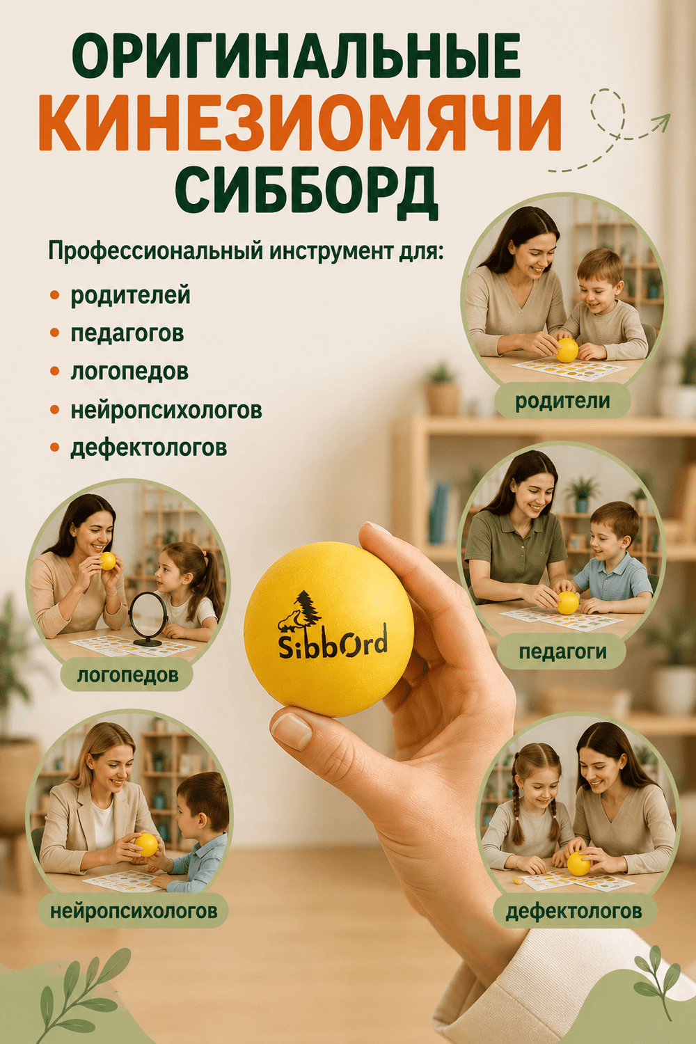 Кинезио мячик (желтый)