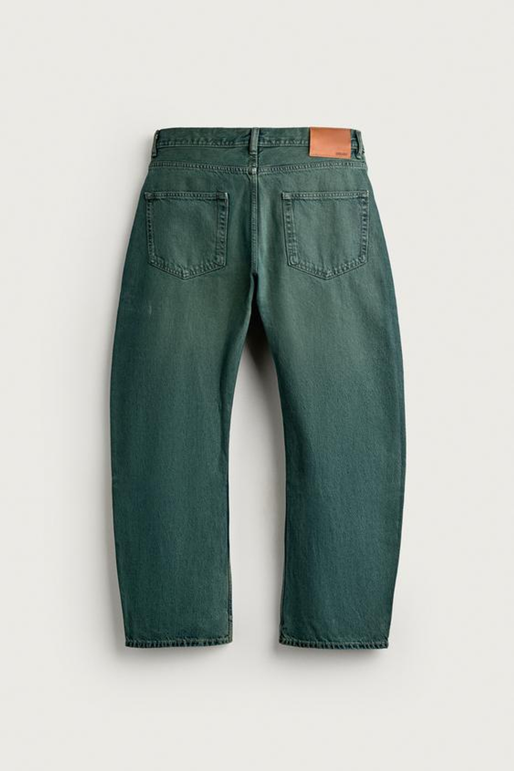 ZARA ДЖИНСЫ STRAIGHT BARREL, ЗЕЛЕНЫЙ