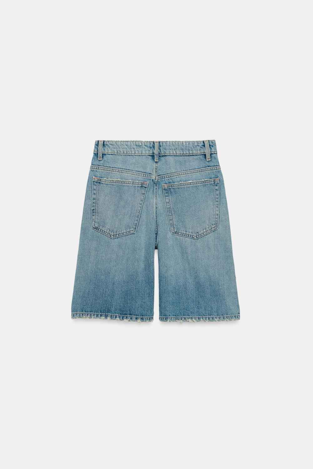 ДЖИНСОВЫЕ ШОРТЫ TRF СВОБОДНОГО КРОЯ СО СРЕДНЕЙ ПОСАДКОЙ И РАЗРЕЗАМИ — ZARA