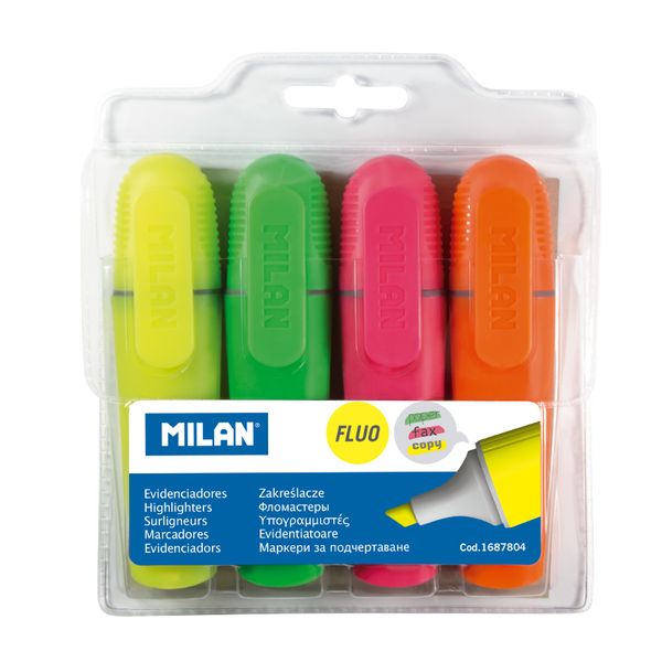 Текстовыделителей 4 цв, 1687804, Milan