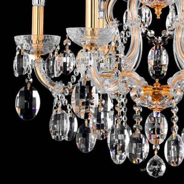 Подвесная люстра Hollywood SP6 Gold Crystal Lux