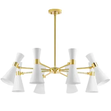 Люстра на штанге 8*E14 816086 золото/белый Dumo Lightstar