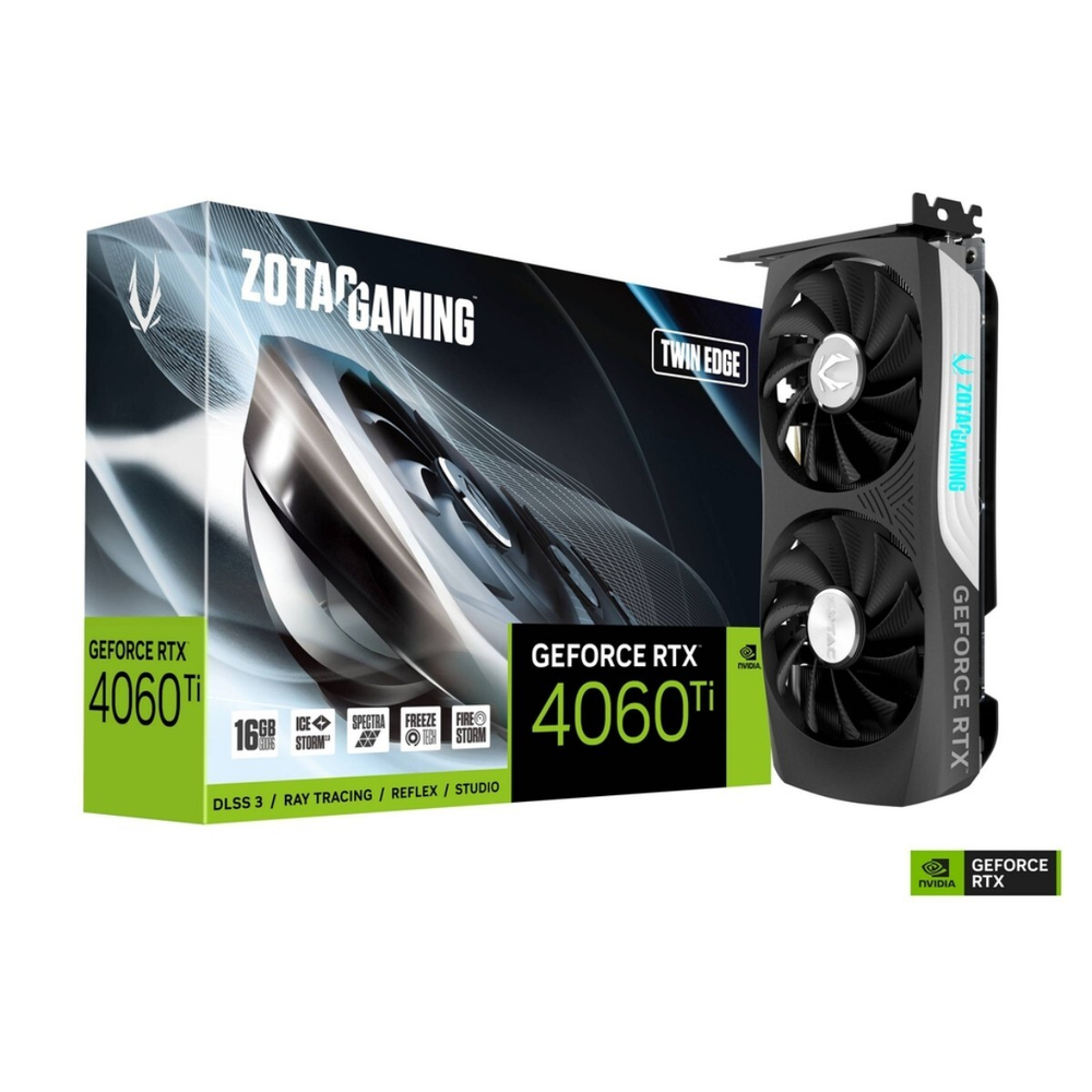 Видеокарта ZOTAC GAMING GeForce RTX 4060 Ti 16GB 128-bit Twin Edge, 2535 MHz