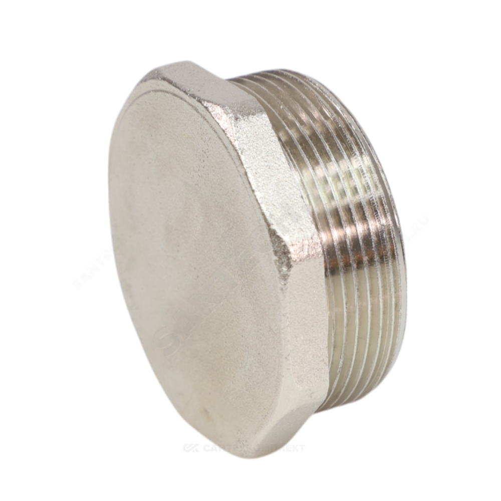 Заглушка латунь никель Ду 20 (3/4") НР VALFEX VF.583.N.034