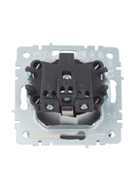 BRITE Розетка 1-местная с заземлением с защитными шторками и крышкой 16А IP44 РСбш10-3-44-БрГ графит IEK