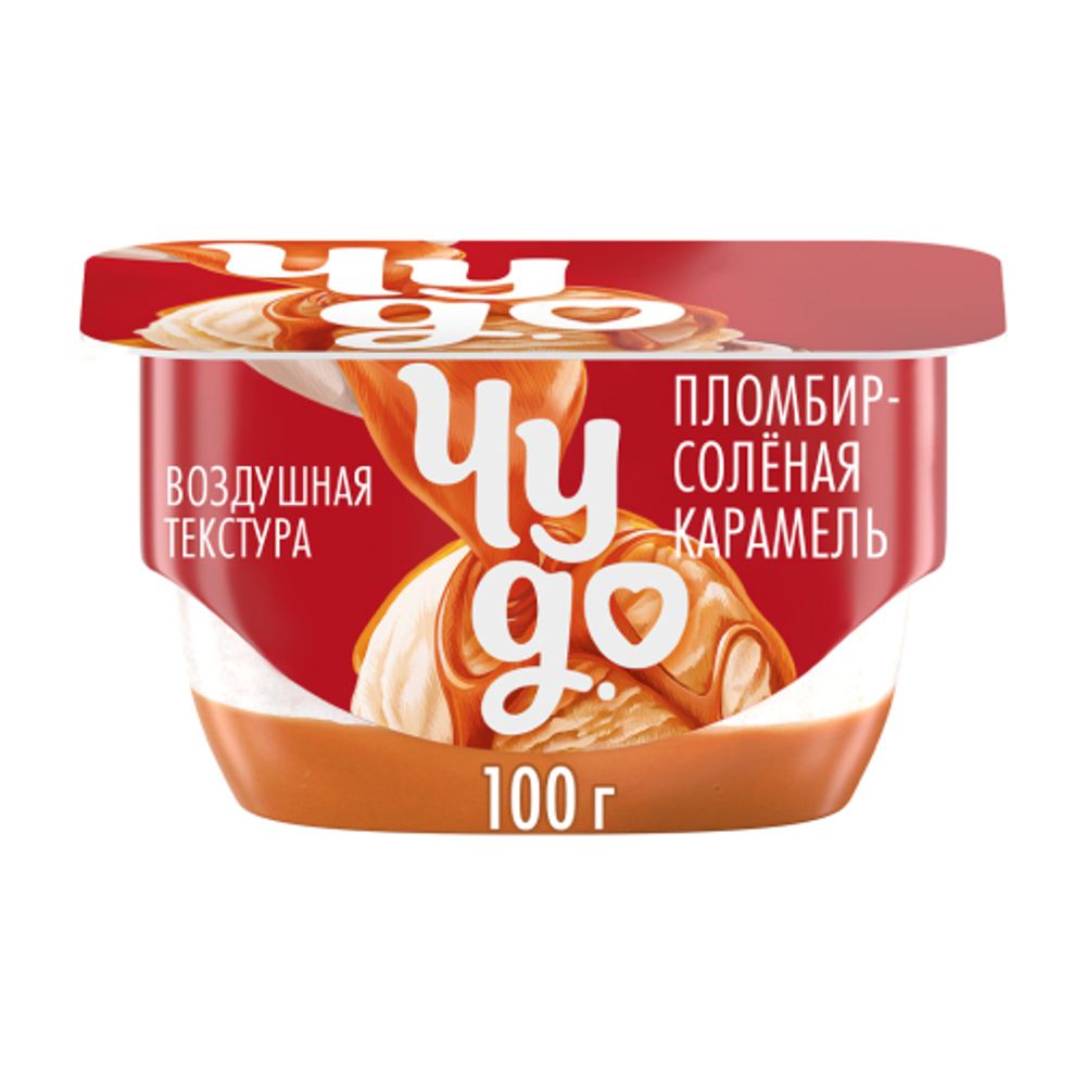 Десерт творожный Чудо пломбир-соленая карамель 4,2% 100г