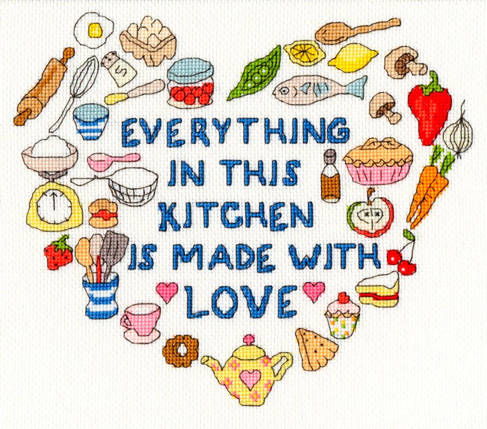 Набор для вышивания нитками Bothy Threads, Heart of the Kitchen (Сердце кухни), 25х22 см Набор для вышивания нитками Bothy Threads, Heart of the Kitchen (Сердце кухни), 25х22 см