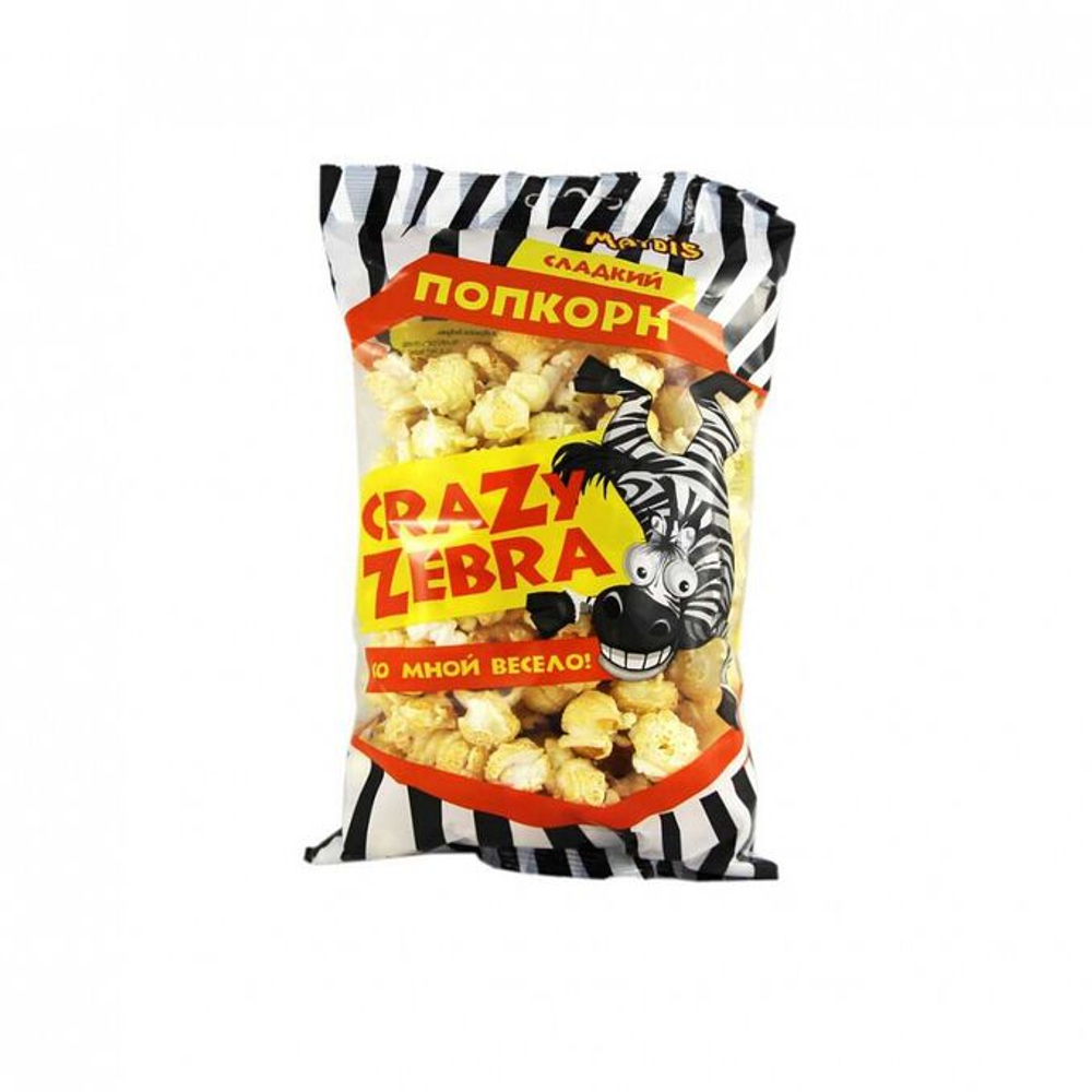 Попкорн "Crаzy Zebra" сладкий 80г*24шт