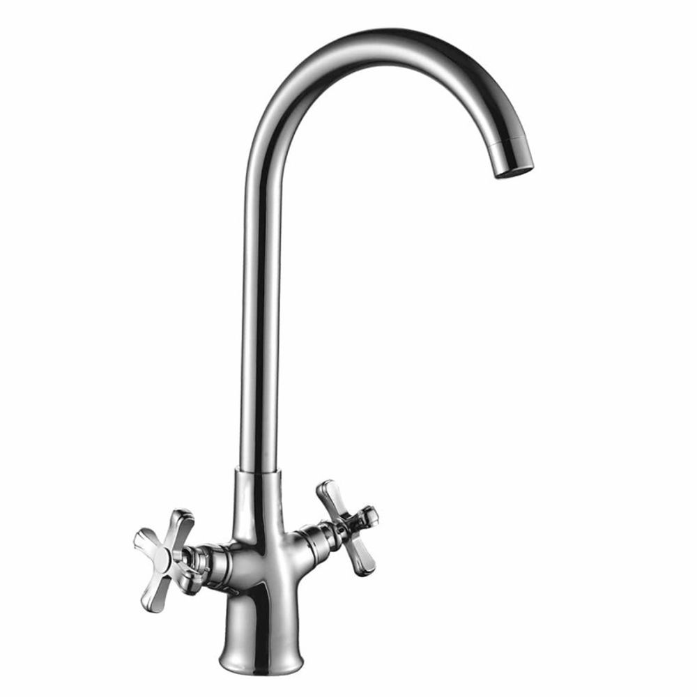 DR47028 Смеситель двуручный для кухни с повортным изливом, хром DR47028 Смеситель двуручный для кухни с повортным изливом, хром