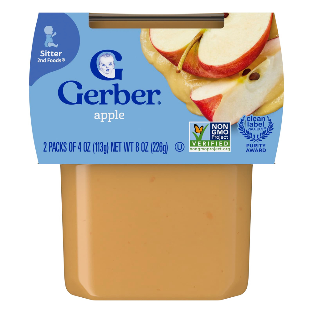 Gerber, 2nd Foods®, Sigma, со вкусом яблока, 2 шт. в упаковке, 113 г (4 унции)