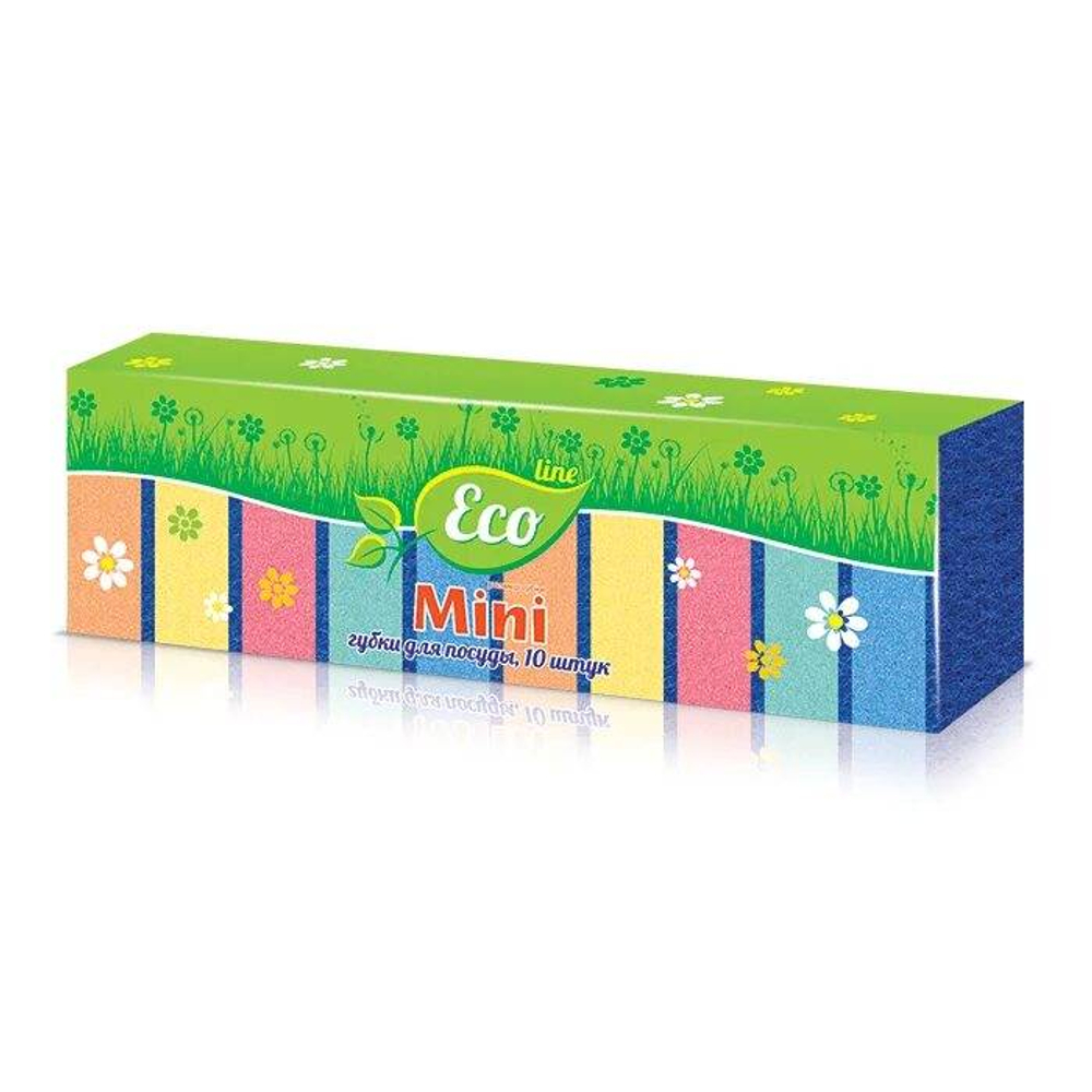 ECO LINE губки д/посуды МИНИ 10шт *60 0802