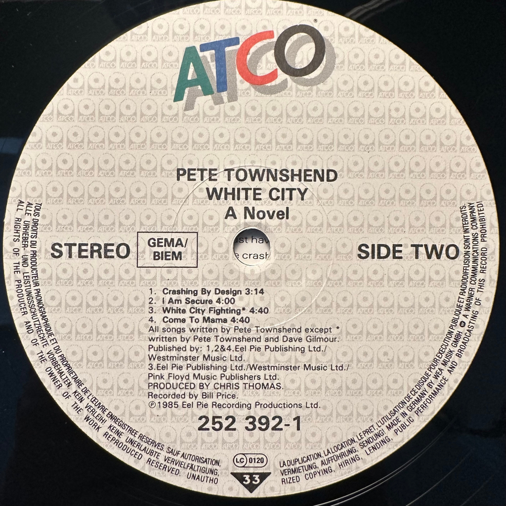 Pete Townshend - White City (Германия 1985г.)