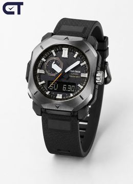 CASIO PRW-6900Y-1DR PRO TREK мужские наручные часы — PRO TREK с металлическим восьмиугольным безелем, Triple Sensor и радиосинхронизацией