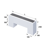 Конвектор напольный Royal Thermo STEP-130/130/700-2-N-WT-LG-NA
