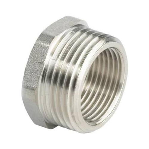 Переходник-футорка н/в   3/4"х1/2" TEBO никель