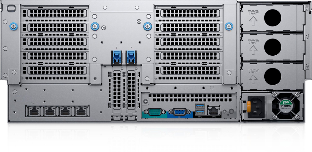 Стоечный сервер - Dell PowerEdge R940xa G14, 4U, 8x 2.5“, 2x Xeon[5222] 4 Cores, 16Gb, 210-AOQP