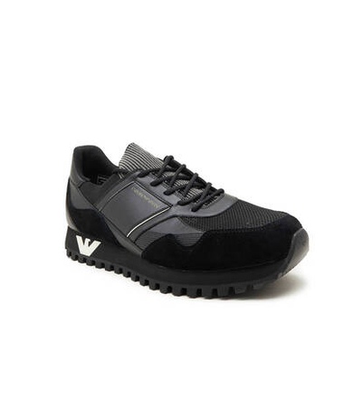 Кожаные кроссовки Emporio Armani - черный(X4X616 XN632)