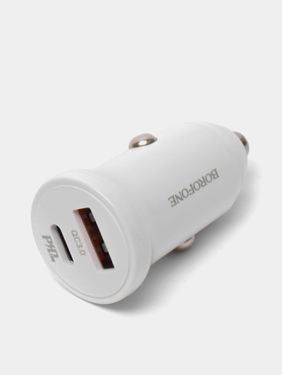 Автомобильный блок BOROFONE BZ18A PD20W.QC3.0 white