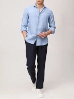 Рубашка Saint Barth Pamplona denim голубой лён