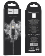 Usb Кабель-зарядка Lightning Hoco X14 Times speed 1м 2.0A в тканевой оплётке чёрный