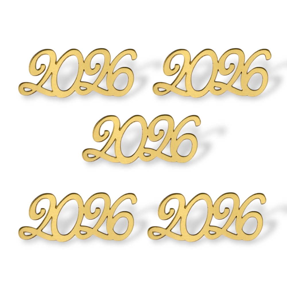 Топпер Мини "2026" ТМ6216 5см 5шт акрил