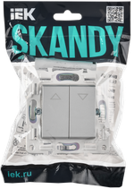 SKANDY Выключатель жалюзи 10А SK-V12S серебряный IEK