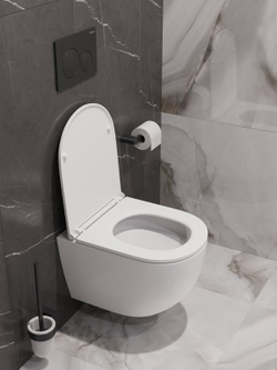 Унитаз подвесной безободковый с сиденьем микролифт BelBagno COMPATTO BB003CH-TOR/SC