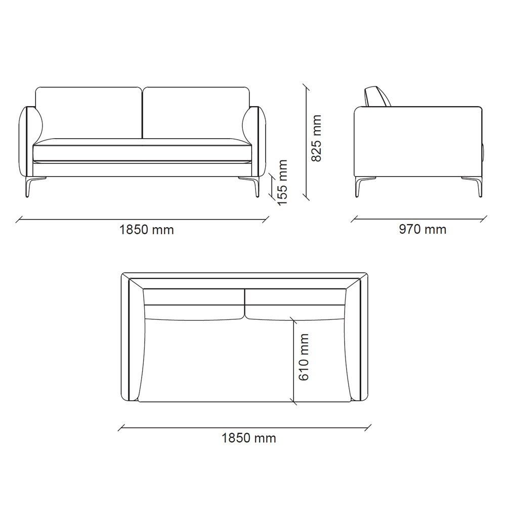 Диван двухместный ENZA HOME PARMA EH72459