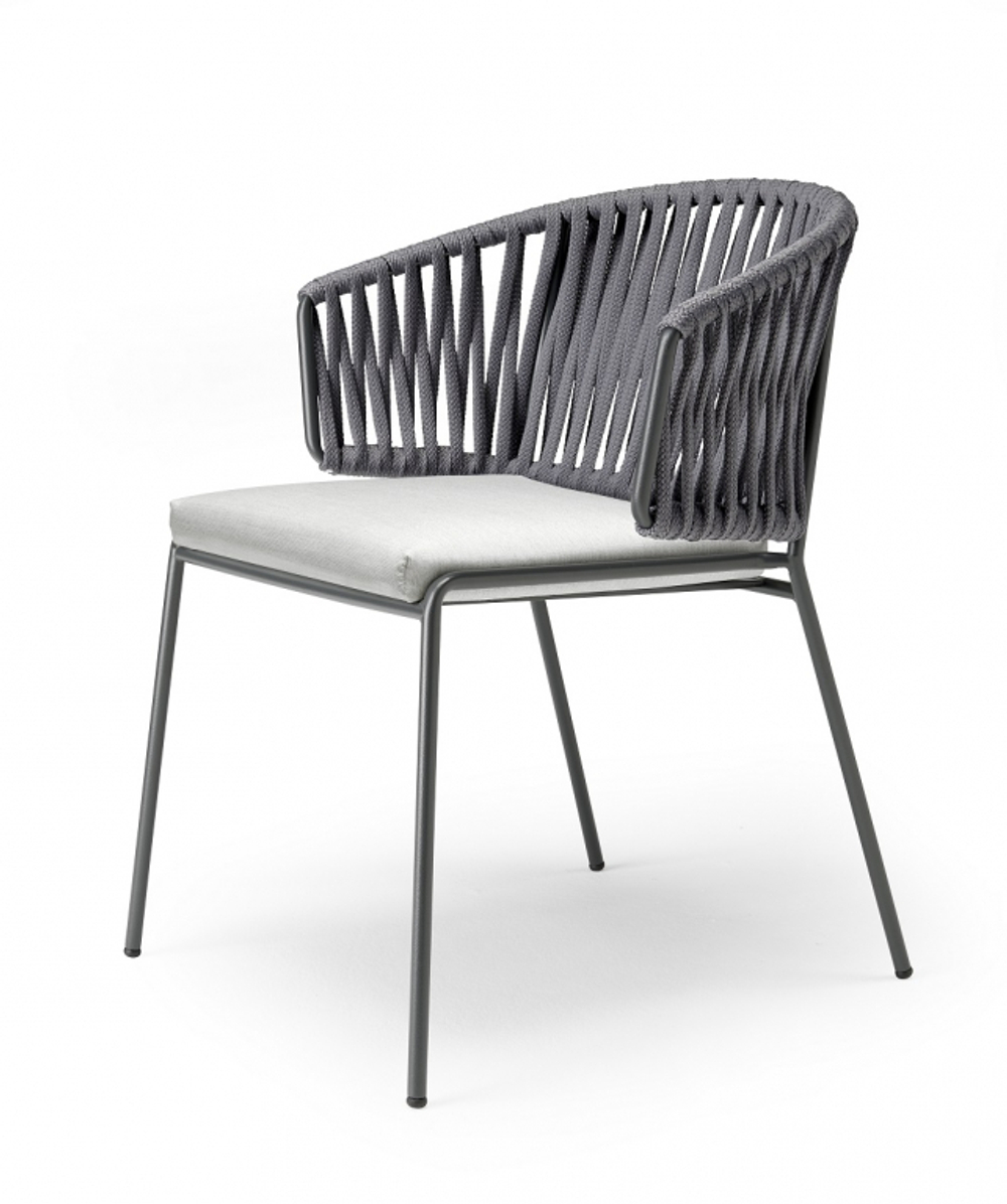 Кресло плетеное Scab Design Lisa Filo Nest, антрацит, антрацит, лед