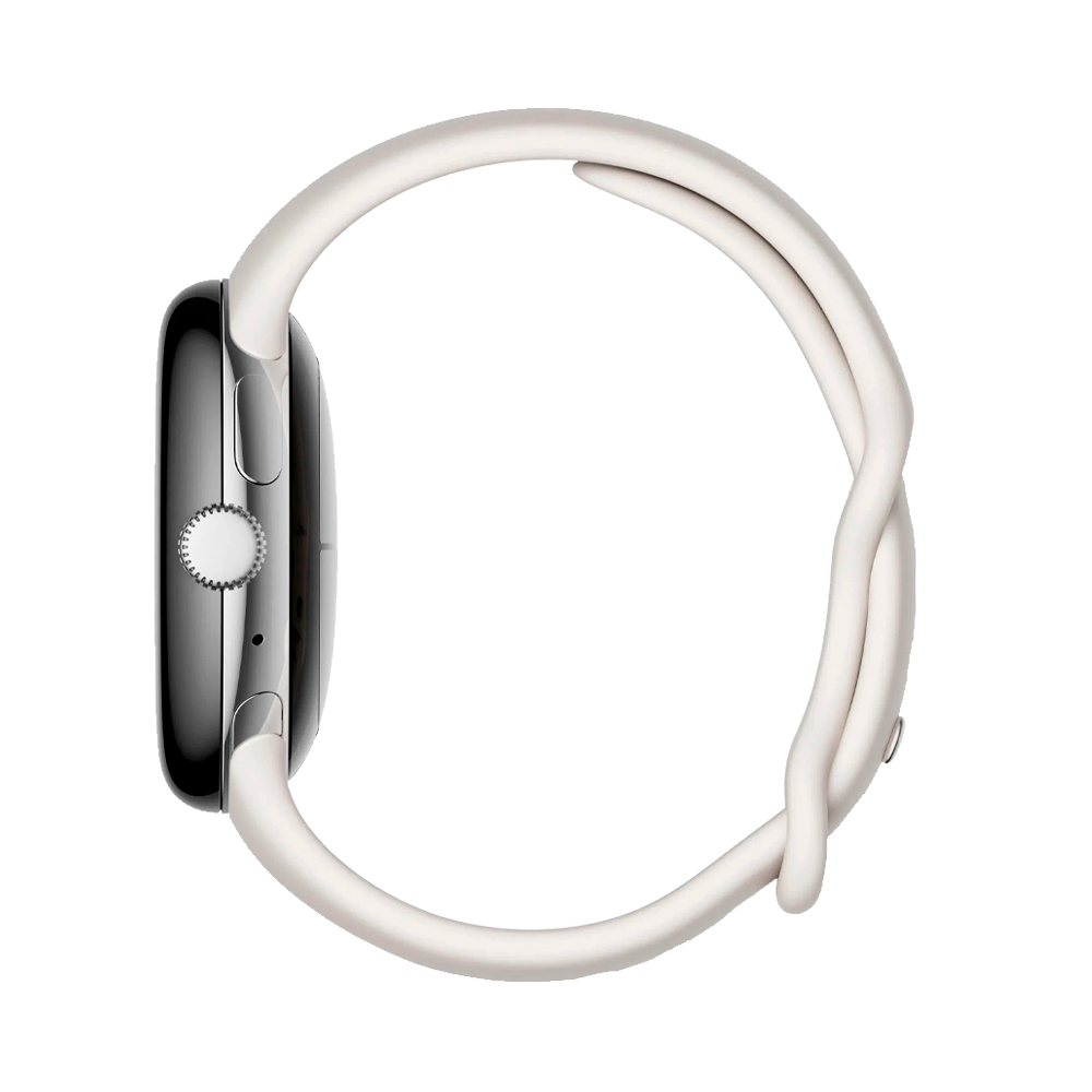 Умные часы Google Pixel Watch Wi-Fi 41mm, Silver/Chalk (Полированный серебристый корпус, ремешок цвета мел)