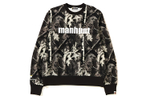 A Bathing Ape Forest Camo Wide Crewneck черный