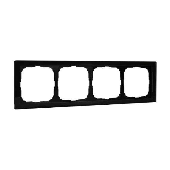 Рамка стеклянная на 4 поста Systeme Electric ArtGallery Pure Черный глянцевый GAL321004