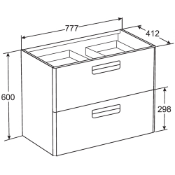 Мебель для ванной Roca The Gap 80x41см. виноград ZRU9302740/327470000 схема