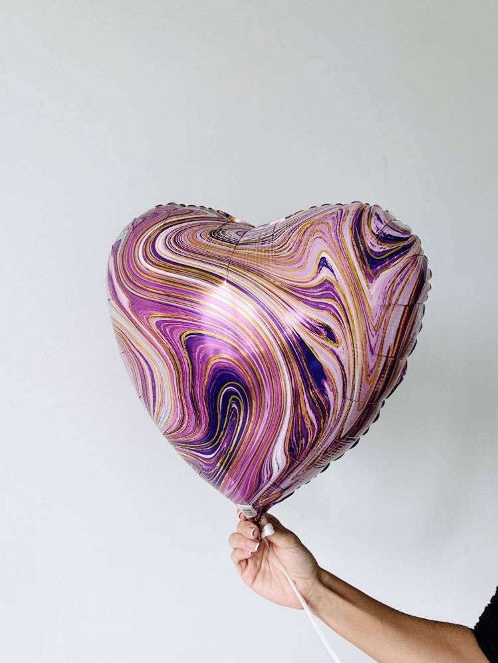 А Б/РИС СЕРДЦЕ 18" Мрамор Violet 
