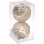 Набор украшений SHINE «Brilliant pattern» 8 см (2 шт.), light champagne