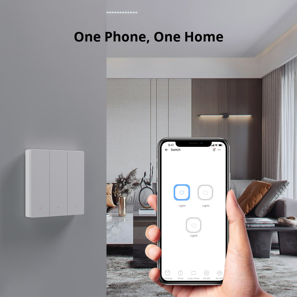 Выключатель механический WIFI Sonoff M5-3C-86M