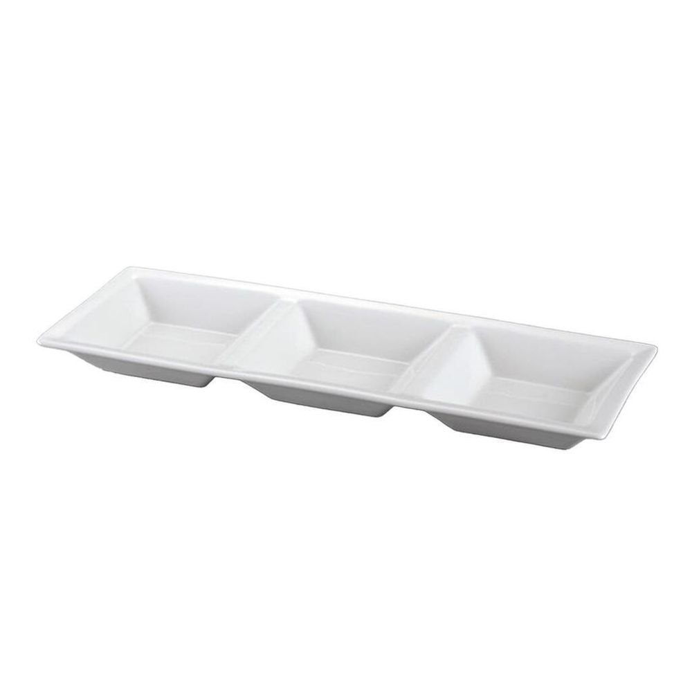 Менажница 30,8*11 см h2,5 см 3 отделения белая фарфор NEW P.L. Proff Cuisine [6]