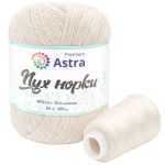 Пряжа Astra Premium (Астра Премиум) Пух норки / уп.1 мот. по 50 г, 290 м, 046 молочный