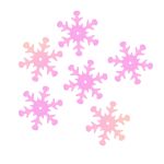 Пайетки фигурные снежинки, 24 мм, упак. 10 гр, Астра, 119 розовый прозрачный с эффектом AB, уп.10 шт