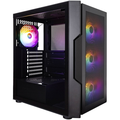 Корпус Midi-Tower 1STPLAYER TRILOBITE T7-P RGB Black (T7-P-BK-4F1)