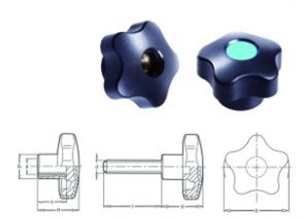 Ручка зажимная пятиконечная BT10020840