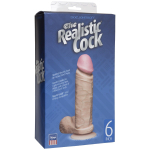 Фаллоимитатор на присоске The Realistic Cock 6” with Removable Vac-U-Lock Suction Cup - 17,3 см. (Цвет: телесный)