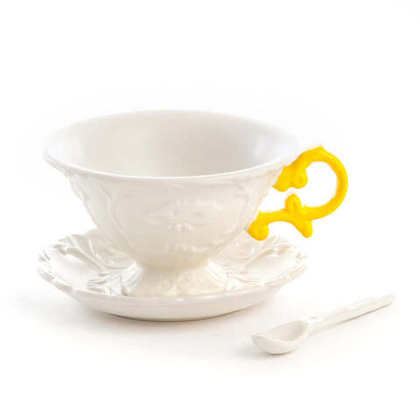 Чайная чашка с блюдцем Seletti I-Wares Yellow (180 мл)
